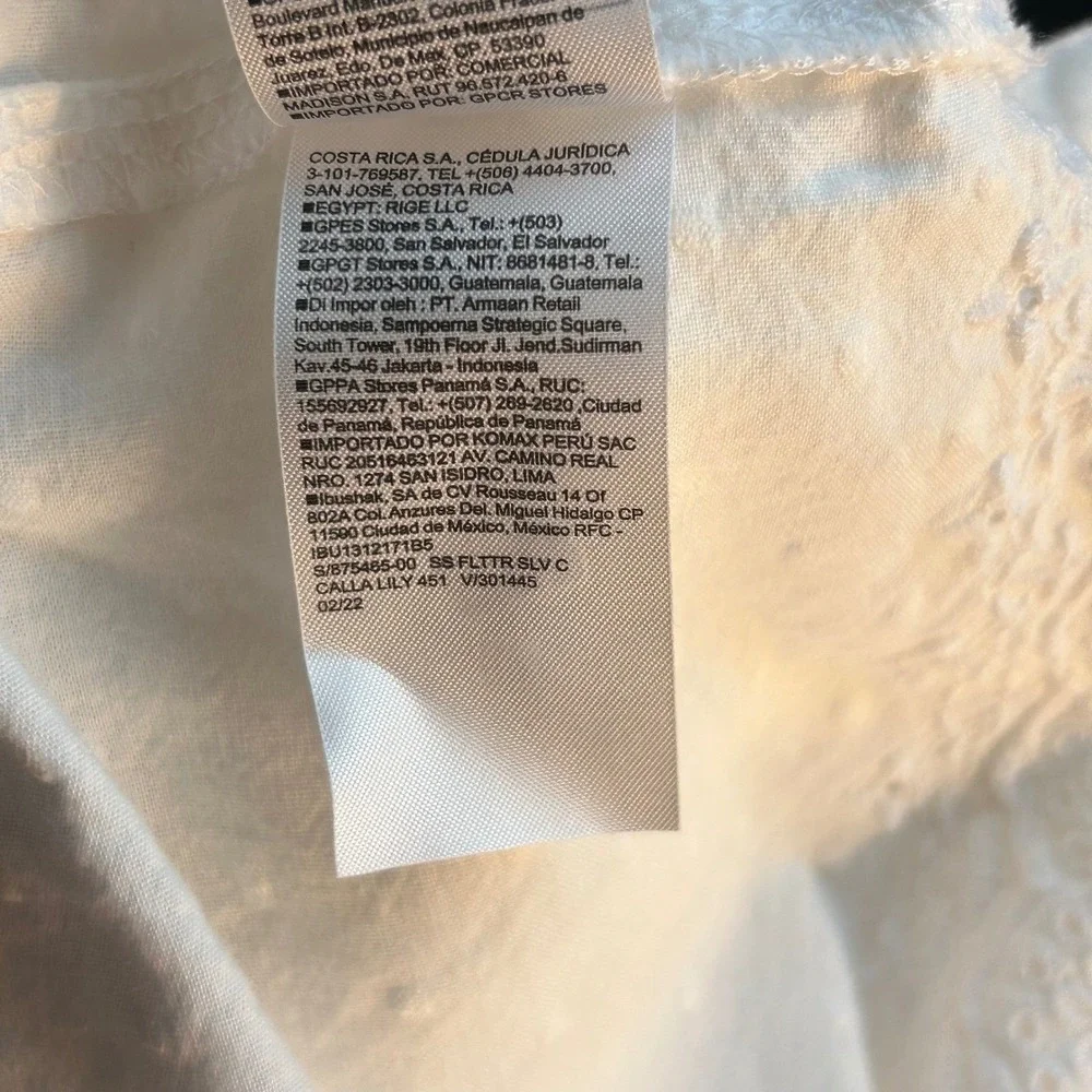 Old Navy Peasant Top White 2X‎